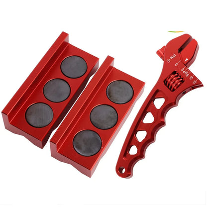 Aluminum Adjustable Wrench Spanner + Vise Jaw Inserts for Fuel Hose End Fitting Tuck's Performance