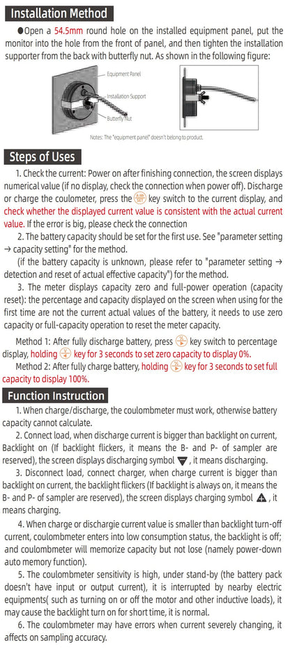 TR16 DC 8-100V Battery Tester 50A 100A 350A Battery Capacity Tester Digital Waterproof Ammeter Voltmeter with Memory Function Tuck's Performance