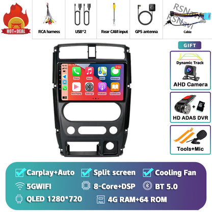 Android 16 Carplay Auto 2K Screen Car Radio Multimedia Player For Suzuki Jimny 3 2005 - 2019 Autoradio GPS Stereo 2din Head Unit Tuck's Performance