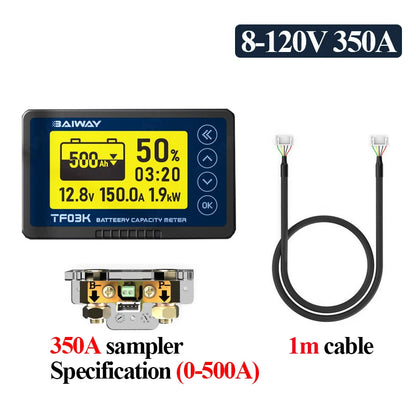 DC 8V-120V Coulomb Counter Battery Capacity Monitor image 21