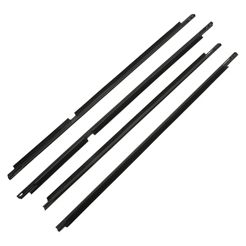 4Pcs Chrome/Black Window Rubber Trim For Toyota Land Cruiser LC100 Series For Lexus LX470 1998-2007 Weatherstrip 75740-60030 Tuck's Performance