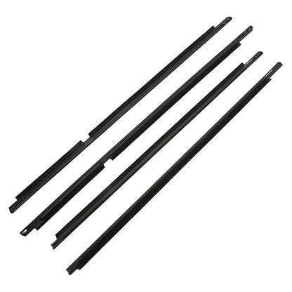 4Pcs Chrome/Black Window Rubber Trim For Toyota Land Cruiser LC100 Series For Lexus LX470 1998-2007 Weatherstrip 75740-60030 Tuck's Performance