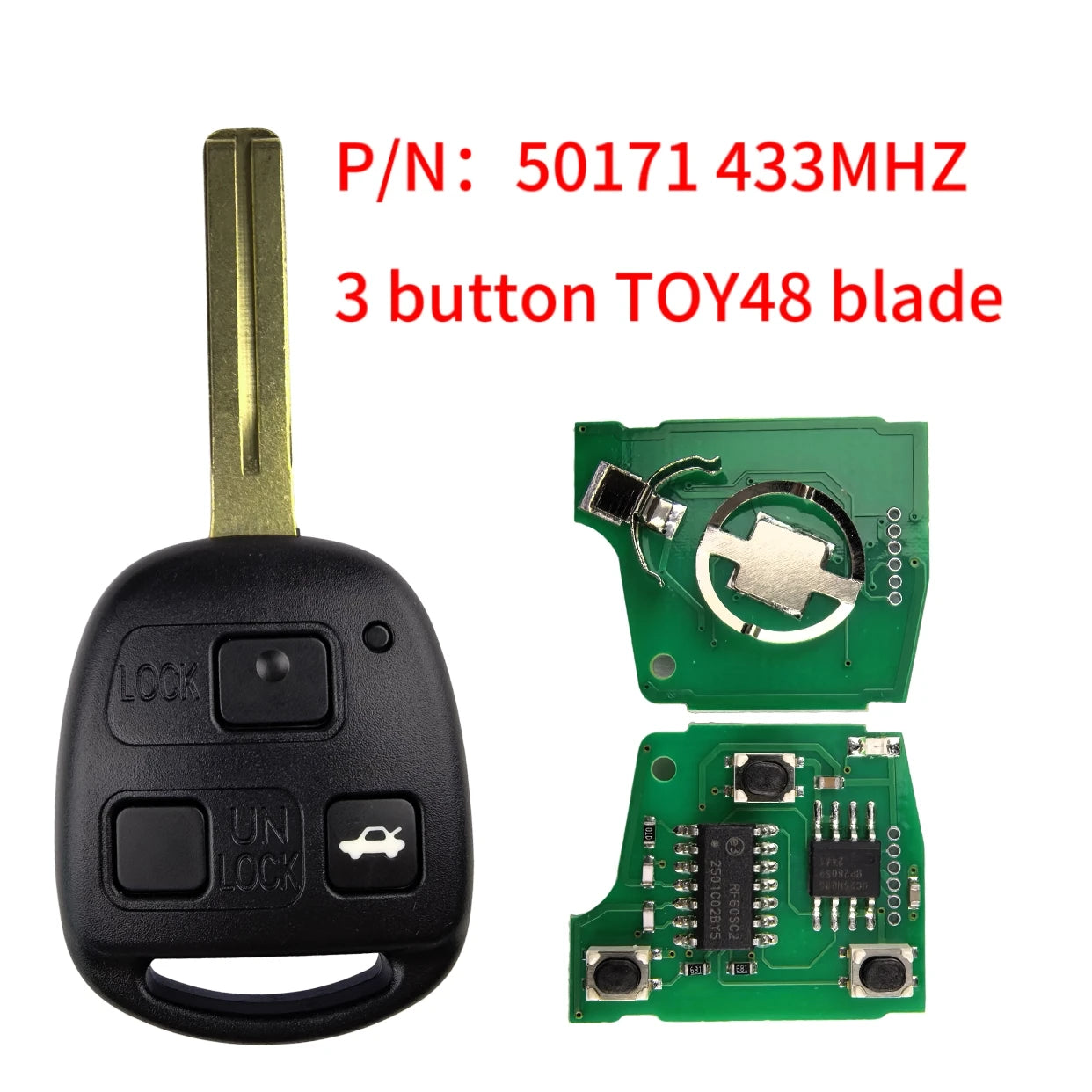 Toyota remote key button layout reference