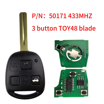 Toyota remote key button layout reference
