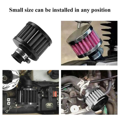 Universal Interface Car Air Filters 12mm For Motorcycle Cold Air Intake High Flow Crankcase Vent Cover Mini Breather Filters Tuck's Performance