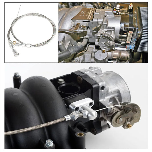 36" Braided Throttle Cable Kit Compatible with 97-07 Chevrolet/Chevy LS1 Engine 4.8L 5.3L 5.7L 6.0L Tuck's Performance