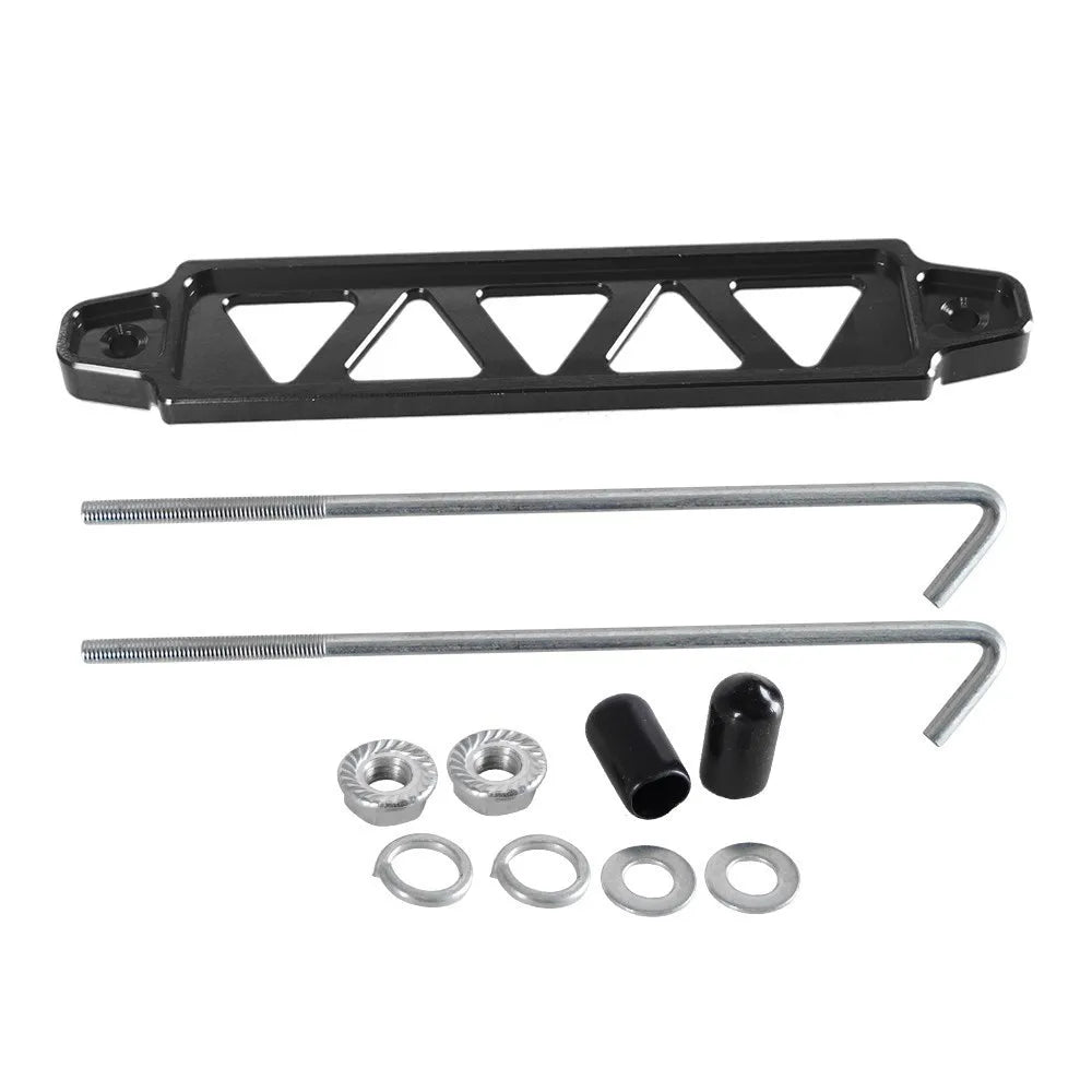 Universal Aluminum Auto Battery Tie Down Mount Holder Bracket Brace Bar For Honda Civic EK EG Group 21 22R 26R 27H 140R Tuck's Performance