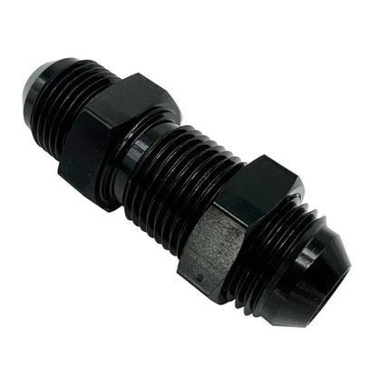 2X AN3 AN4 AN6 AN8 AN10 AN12 0 Degree Flare Bulkhead Fitting Fuel Hose Straight Male To Male Adapter w/Nut For Tab or Wirewall Tuck's Performance