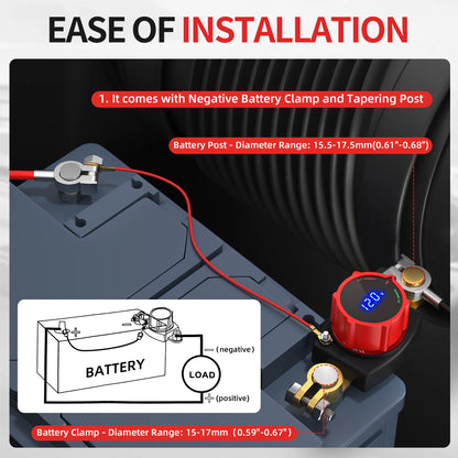 12V / 24V Battery Disconnect Switch Master Isolator Kill Switch for Car RV Boat Tuck's Performance