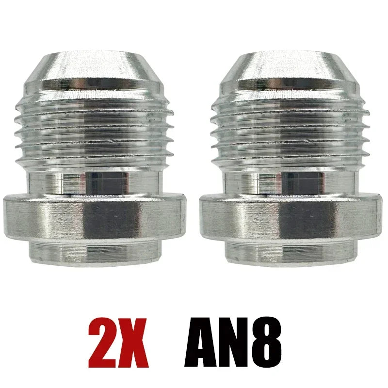 2X 3AN 4AN 6AN 8AN 10AN 12AN 16AN 20AN Male Weld On Fitting Adapter Weld Bung Aluminum Hose Straight Thread Connector Silver Tuck's Performance