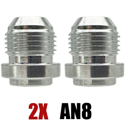 2X 3AN 4AN 6AN 8AN 10AN 12AN 16AN 20AN Male Weld On Fitting Adapter Weld Bung Aluminum Hose Straight Thread Connector Silver Tuck's Performance