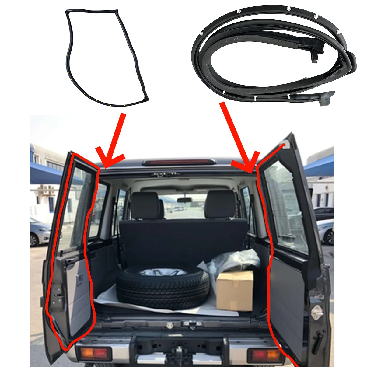 Inner tailgate and back door seal for LandCruiser 70 Series