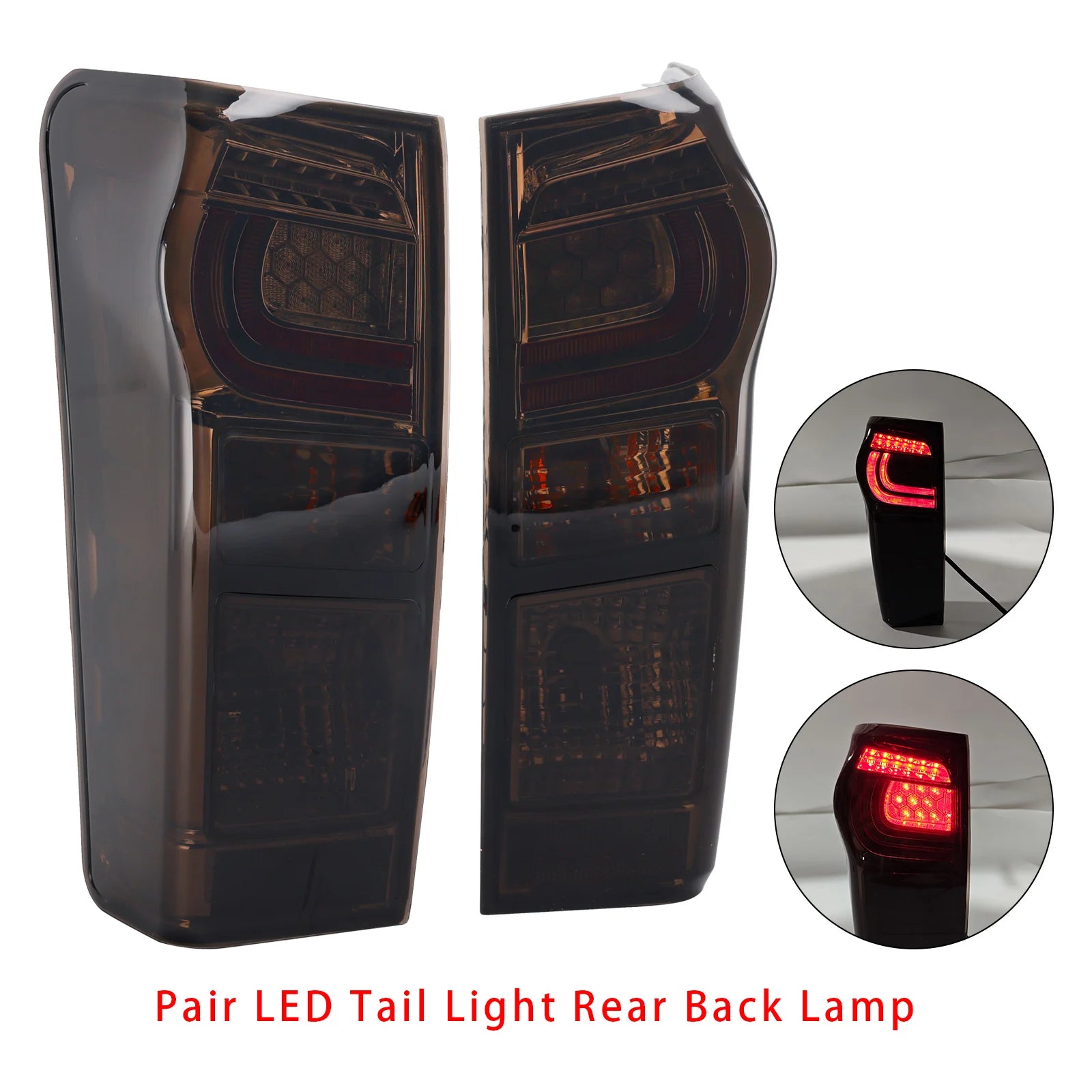 Isuzu D-MAX tail light close-up showing smoked lens detail