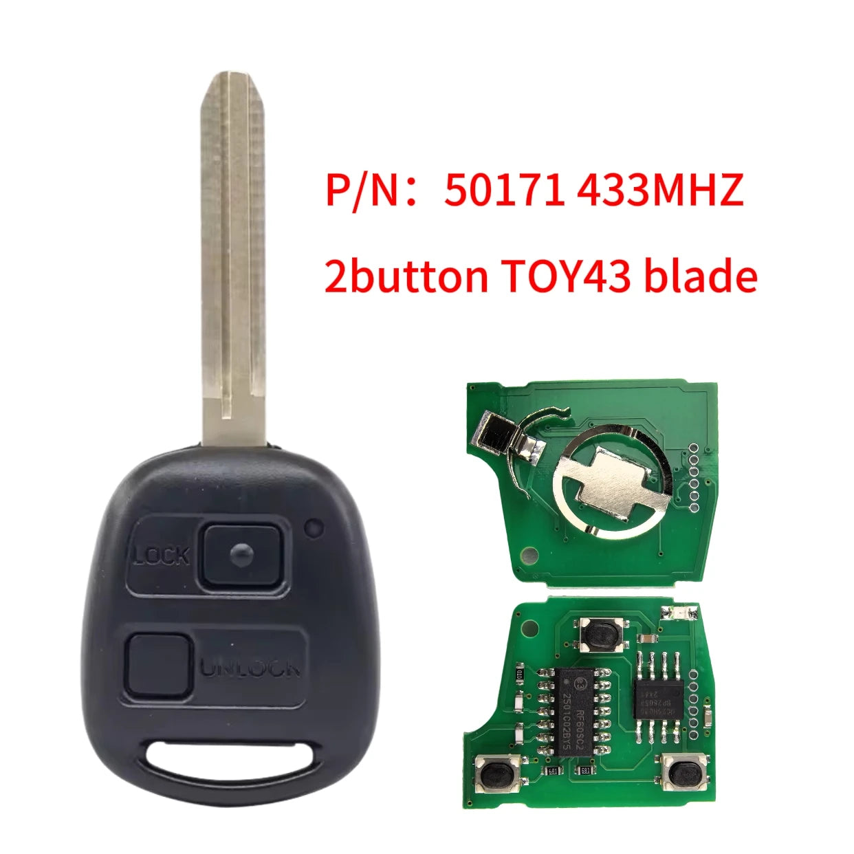Remote key internals showing transponder chip location