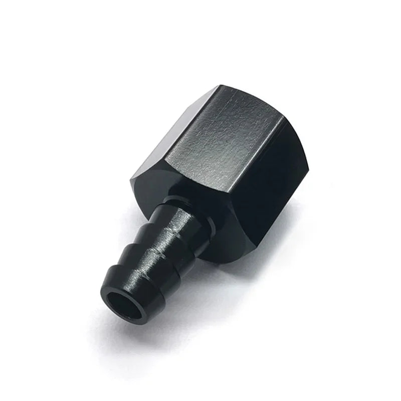 Black Straight Aluminum AN6 AN8 AN10 Female Flare to 3/8 1/2 Barb Push Hose Barb Fitting Adapter Oil Cooler Adapter Tuck's Performance