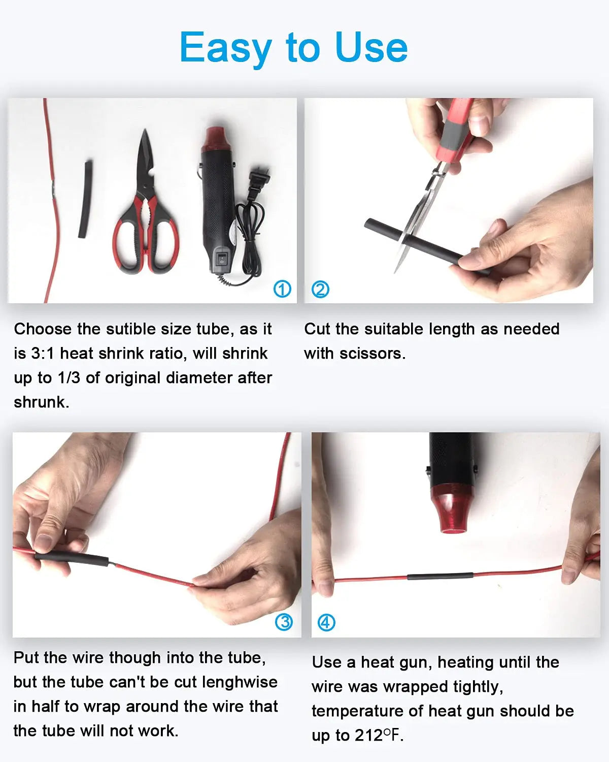 270 PCS Heat Shrink Tubing Kit - 3:1 Ratio Adhesive Lined, Marine Grade Shrink Wrap - Automotive Industrial Heat-Shrink Tubing Tuck's Performance