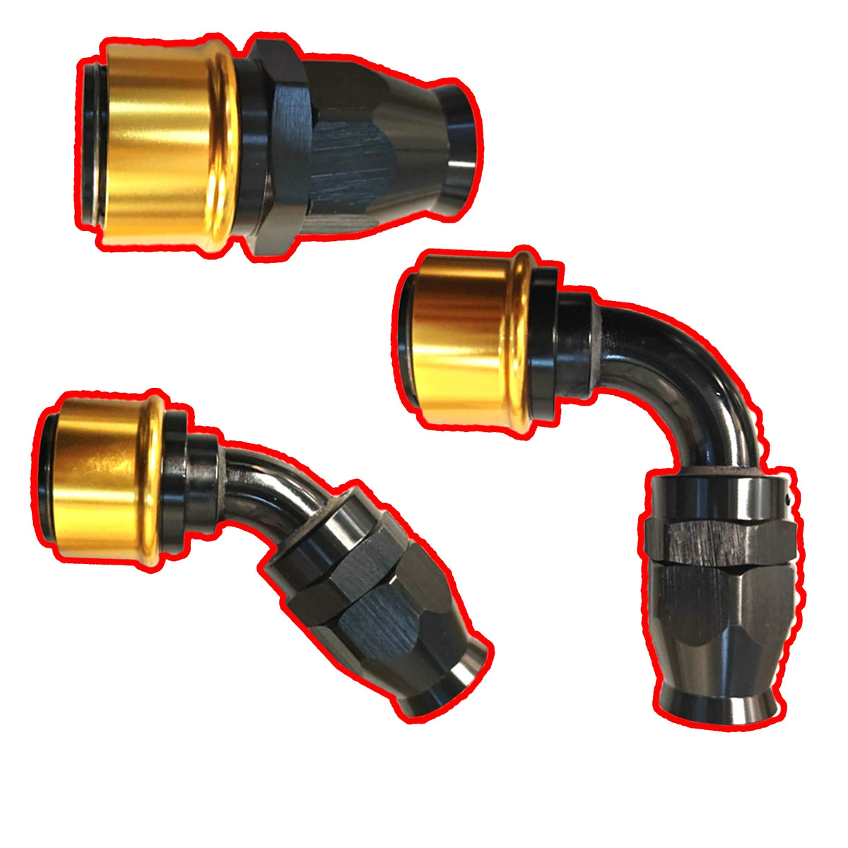 PTFE Quick Release AN Fittings -AN6-AN8-AN10-AN12-AN16 Swivel Fuel Hose End ORB Adapter For PTFE Hose Straight/45/90Degree Tuck's Performance