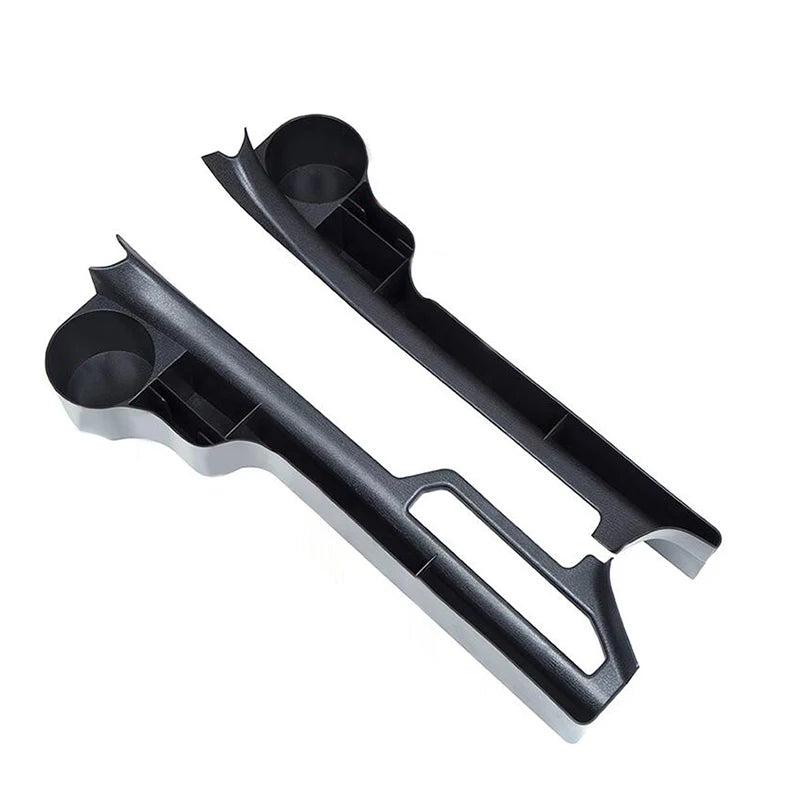 Seat gap box showing cup holder and storage tray