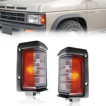 2Pcs Front Corner Light Side Marker Light Turn Signal Light Cover For 1988 1989 Nissan D21 1988-1995 Nissan Pathfinder No Bulb Tuck's Performance