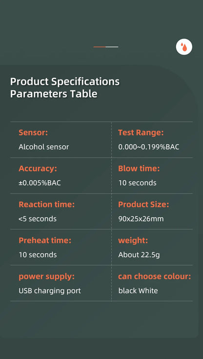 Portable Digital Breath Alcohol Tester with LCD Display - product image 18