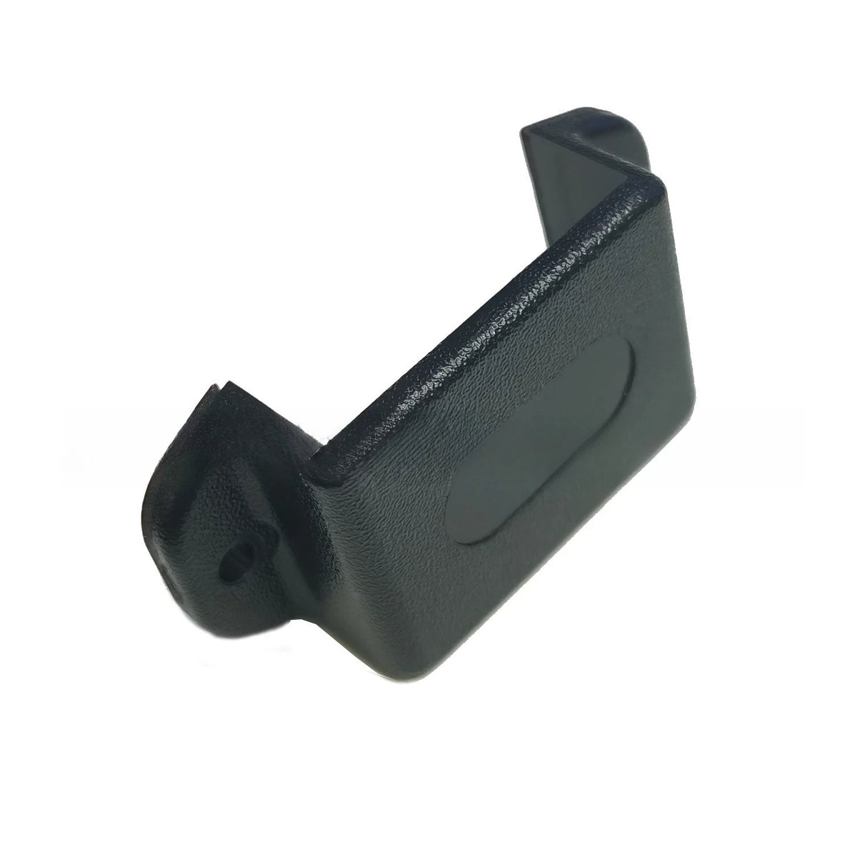 Two-way radio holder bracket side view