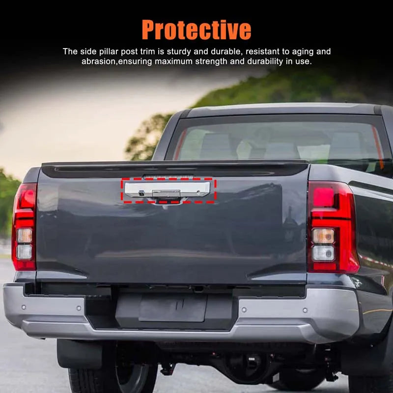 For Mitsubishi Triton L200 2024-2026 ABS Car Rear Tailgate Handle Frame Cover Trim Decoration Sticker Auto External Accessories Tuck's Performance
