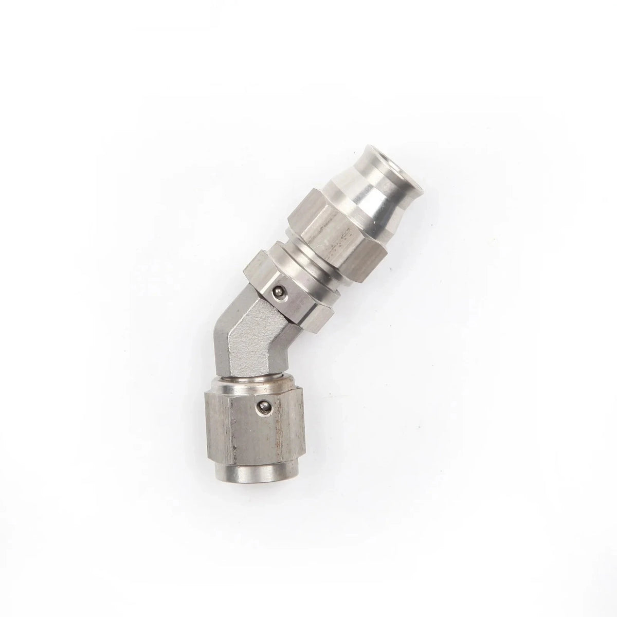 45 degree stainless AN3 PTFE hose end