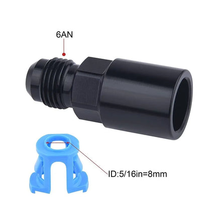 1PC Aluminum 6AN 8AN Male To 3/8" 5/16" Quick Disconnect Male Push On EFI Fitting Adapter Quick Connect Tuck's Performance