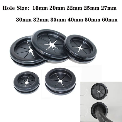 5/10pcs Rubber Grommet Blanking Hole Firewall Hole Plug Electrical Wire Gasket Black Parts 16mm 20mm 22mm 25mm 28mm 30mm to 60mm Tuck's Performance