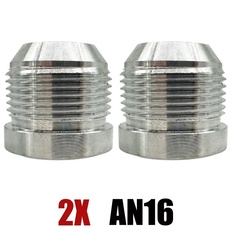 2X 3AN 4AN 6AN 8AN 10AN 12AN 16AN 20AN Male Weld On Fitting Adapter Weld Bung Aluminum Hose Straight Thread Connector Silver Tuck's Performance