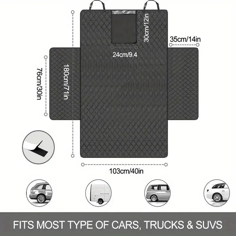 Dog boot liner dimensions 180 x 103 cm with side flaps