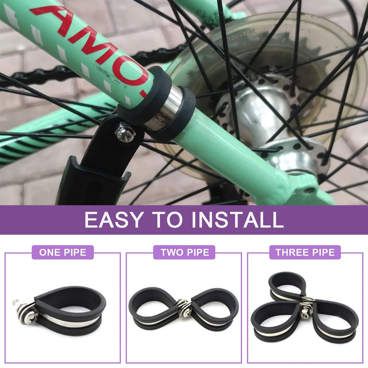 6-60mm Rubber 304 Stainless Steel Cable Clamp Pipe Metal Cushioned Insulated R Shape Wire Cord Installation Fixed Bracket Clamps Tuck's Performance