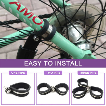 6-60mm Rubber 304 Stainless Steel Cable Clamp Pipe Metal Cushioned Insulated R Shape Wire Cord Installation Fixed Bracket Clamps Tuck's Performance
