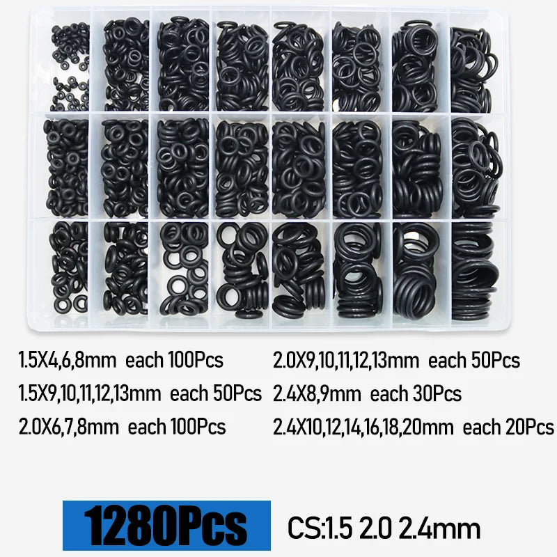 O Ring CS 1.0 1.5 to 4.0mm Sealing Washer Nitrile Rubber O-ring Faucet Plumbing Gaskets Oil Resistant High Temperature Oring Kit Tuck's Performance