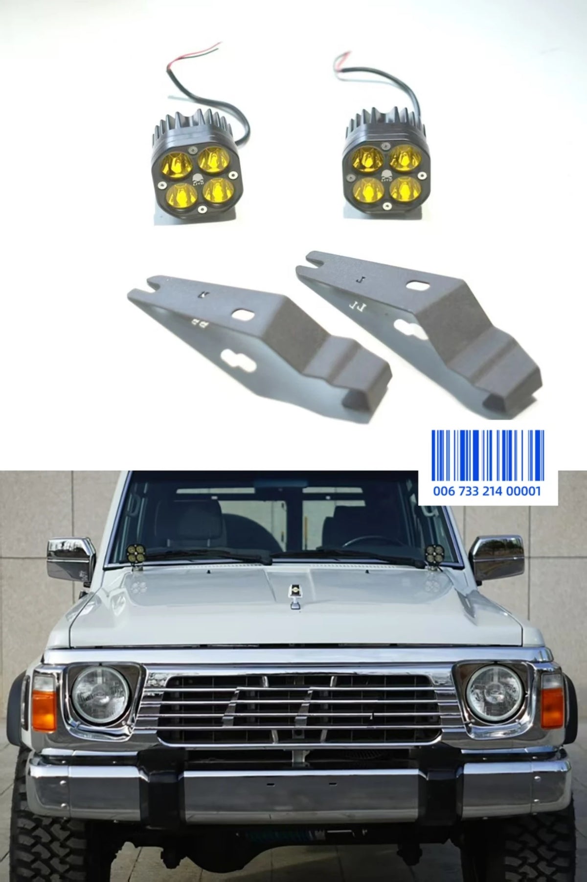 For 87-04 Nissan Safari Y60 Spotlight Base Mounting Bracket, Add Patrol Y60 Spotlight + Base Tuck's Performance