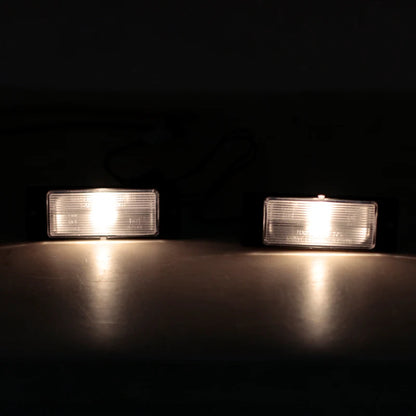 Pajero plate light back