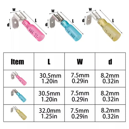 140pc Heat Shrink Piggyback Spade Terminal Kit product view 6