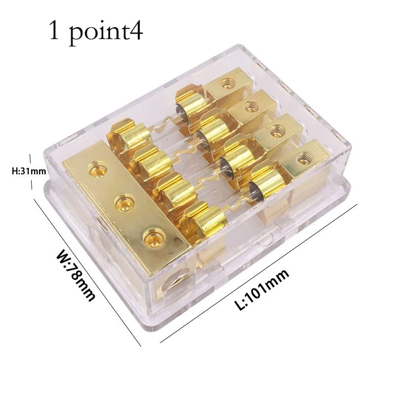 AGU Fuse Distribution Block - 1 In, 2 to 4 Out, 60A Tucks Performance