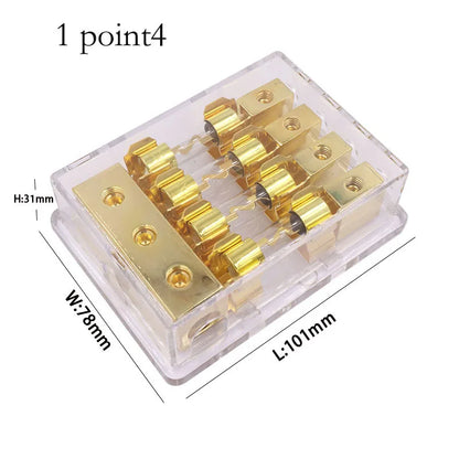 AGU Fuse Distribution Block - 1 In, 2 to 4 Out, 60A Tucks Performance