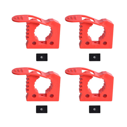 4 red quick release tool clamps with mounting plates