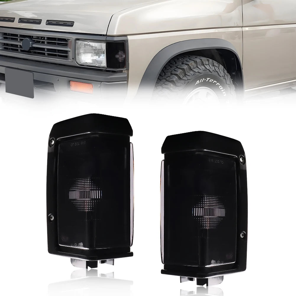 2Pcs Front Corner Light Side Marker Light Turn Signal Light Cover For 1988 1989 Nissan D21 1988-1995 Nissan Pathfinder No Bulb Tuck's Performance
