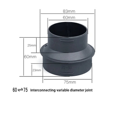60/75/90mm Automotive Heater Hot Air Pipe Conversion Interconnection Pipe Variable Diameter Joint Accessories Straight Bend Pipe Tuck's Performance