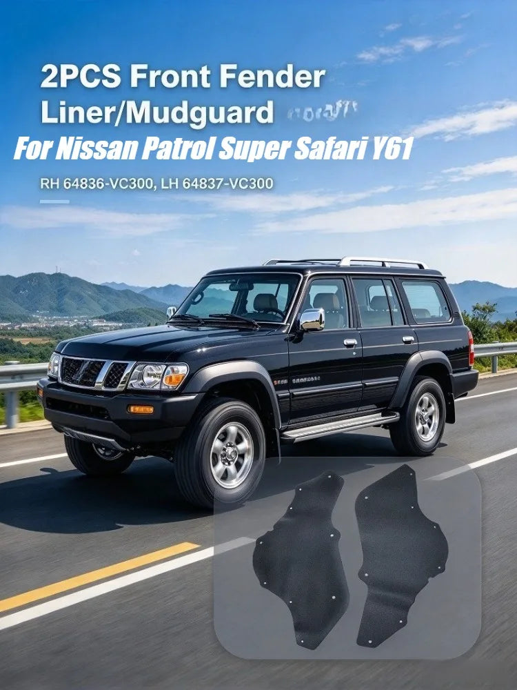 Nissan Patrol GU front inner guard liners pair