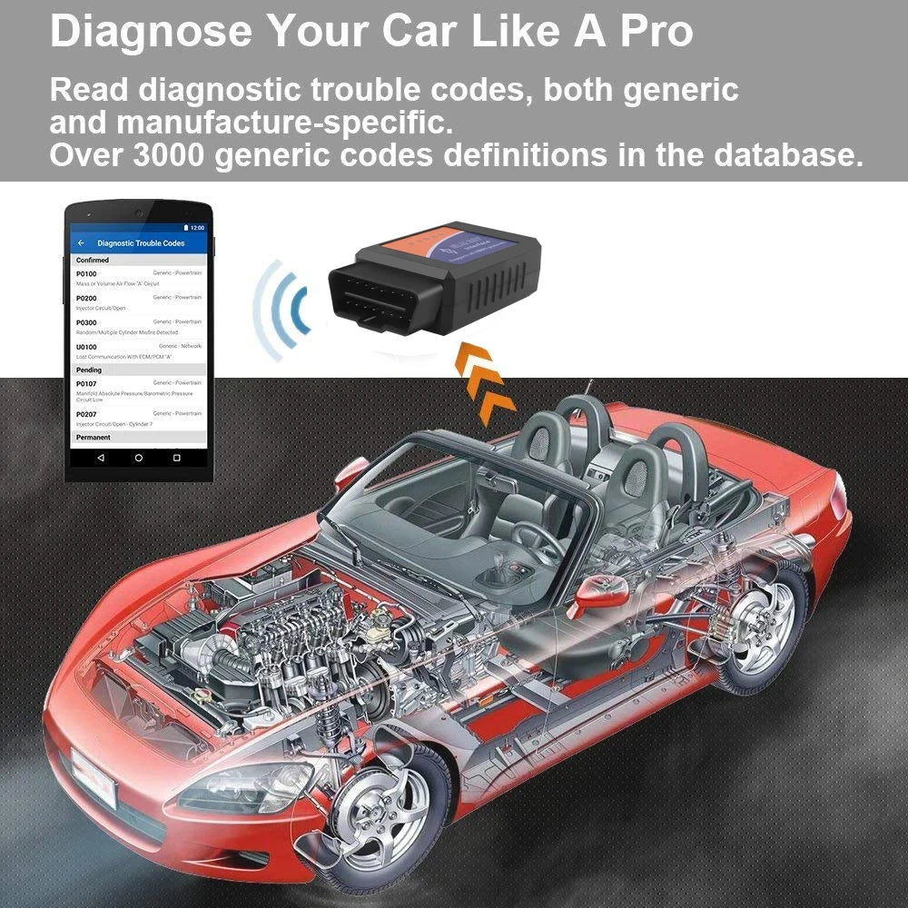 ELM327 Bluetooth OBD2 Scanner for iOS & Android - product image 4