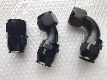 AN16 Aluminum PTFE Swivel Fuel Line Hose End an Fittings 0 45 90 Degree Reusable Hose Connectors for Automotive Tuck's Performance