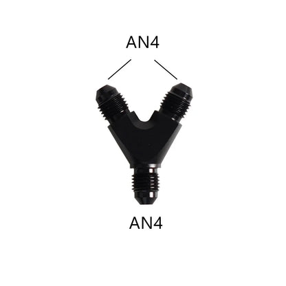 High Quality AN4 AN6 AN8 AN10 Y Adapter Block Male Thread Fuel Hose Fitting Adapters Tee Oil Pipe Joint Universal Aluminium Tuck's Performance