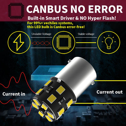 2pcs 1156 BA15S P21W Led Back Up Lamp Bulb Reverse LightFor Nissan Terrano X-Trail Navara NP300 D23 D40 Pathfinder 3 Almera 1 2 Tuck's Performance