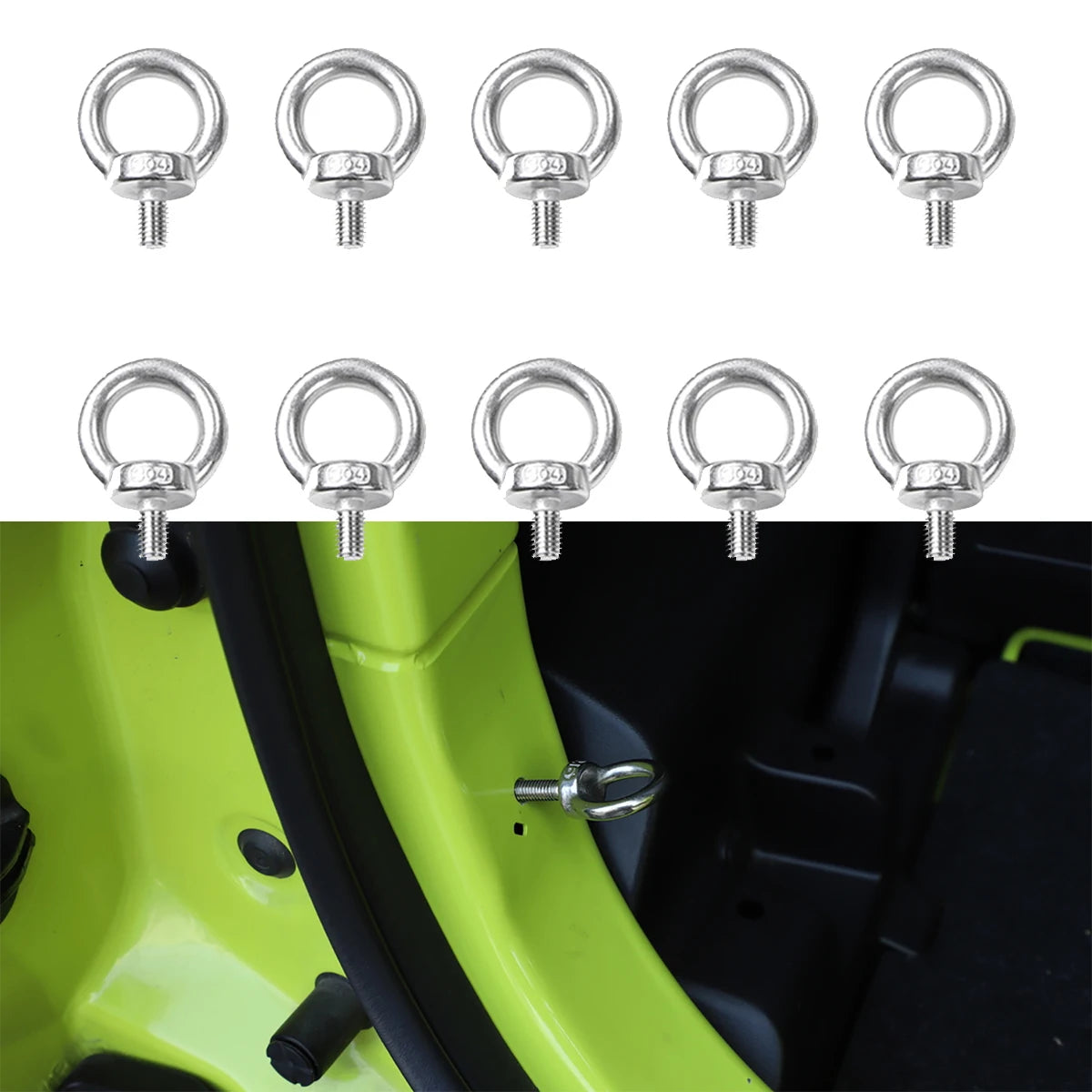 Cargo Tie-Down Anchors Ring Heavy Duty Bolts Screws for Suzuki Jimny 2019 2020 2021 2022 2023 JB74 Car Interior Accessoris Tuck's Performance