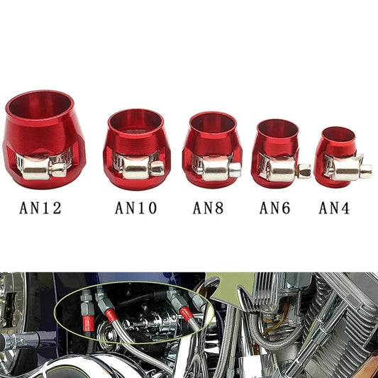 Fuel Line Hose Finisher AN4/AN6/AN8/AN10/AN12 Clamp Finisher Aluminum Car Modification Accessories Tuck's Performance
