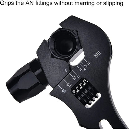 Aluminum Adjustable Wrench Spanner + Vise Jaw Inserts for Fuel Hose End Fitting Tuck's Performance